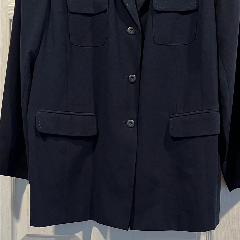 Elegant Women's Navy Blue Blazer Maggie Mcnaughton Business, Office WearSize 20W